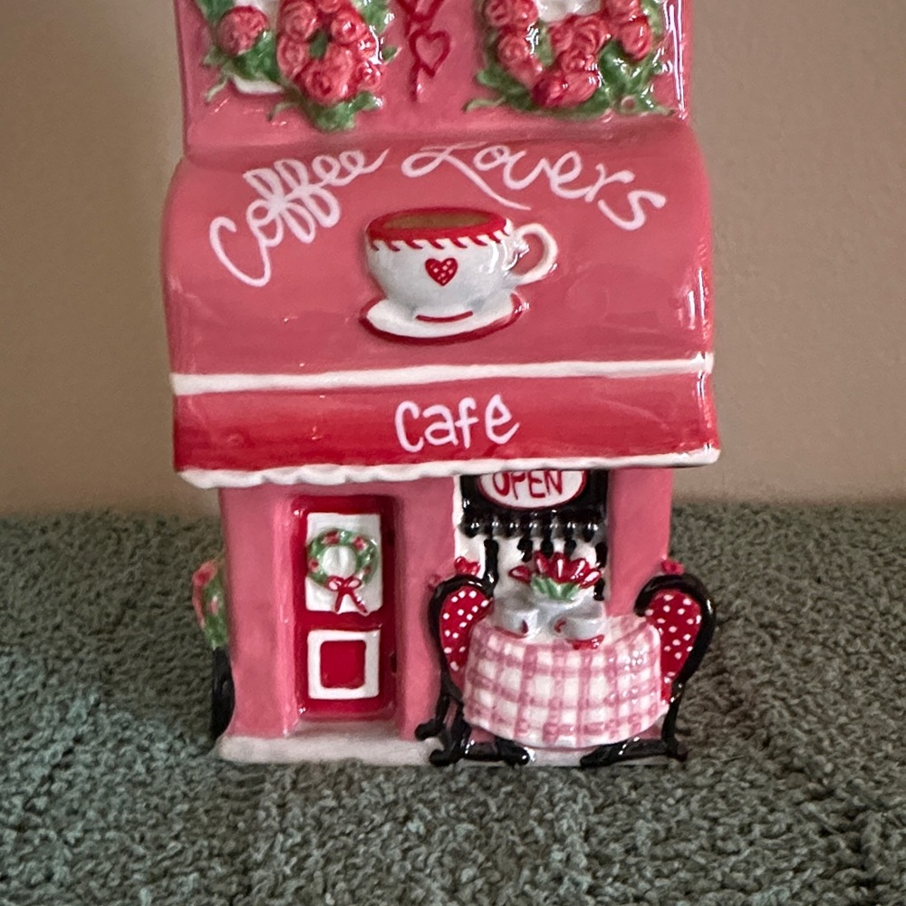 Blue Sky Clayworks Tea Light Candle Holder Valentines Coffee Lovers Cafe NEW! - Picture 4 of 13